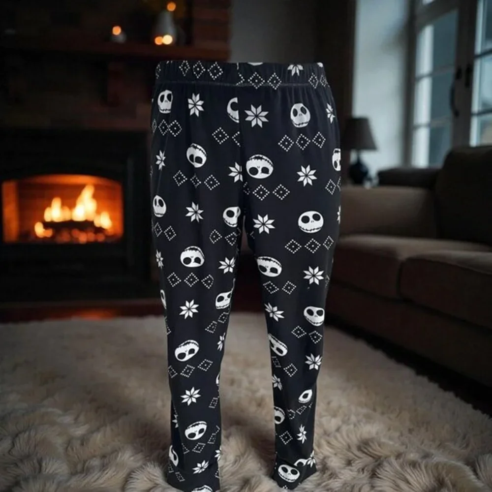 Disney Jack Skellington Sleep Pants 2X Cozy Gothcore Christmas Loungewear - Picture 1 of 9